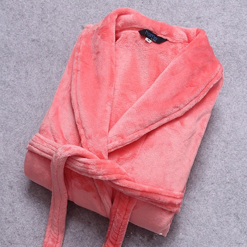 Women / Men Bathrobe Coral Fleece