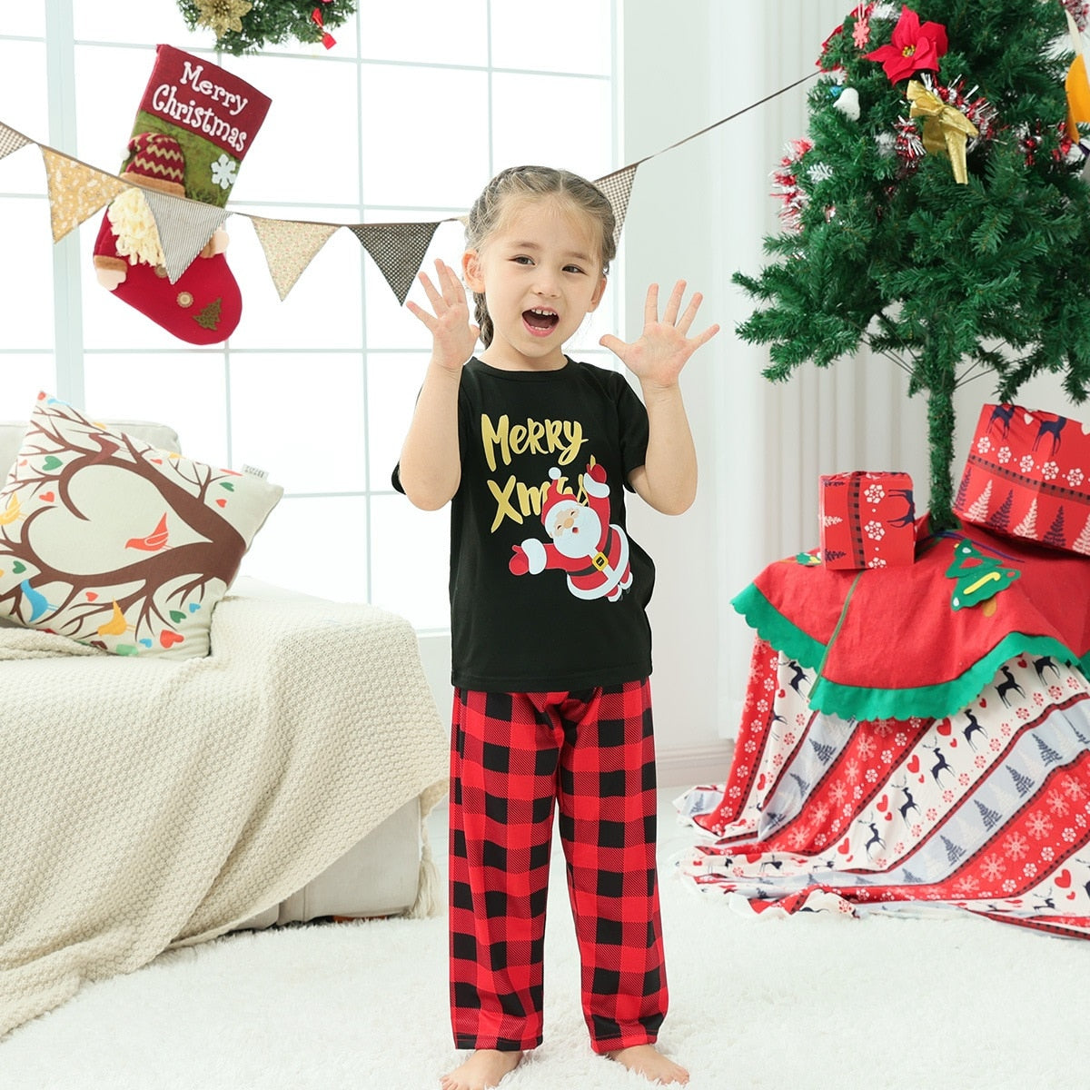 Black & Red Christmas Pajamas