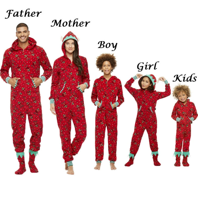 Red Family Matching Christmas Pajamas / Onesie