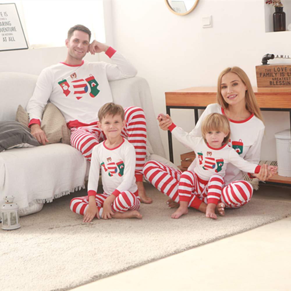 Candy Cane Family Christmas Pajamas Long Sleeve Cotton