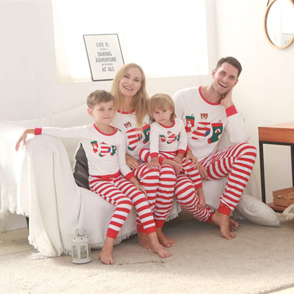 Candy Cane Family Christmas Pajamas Long Sleeve Cotton