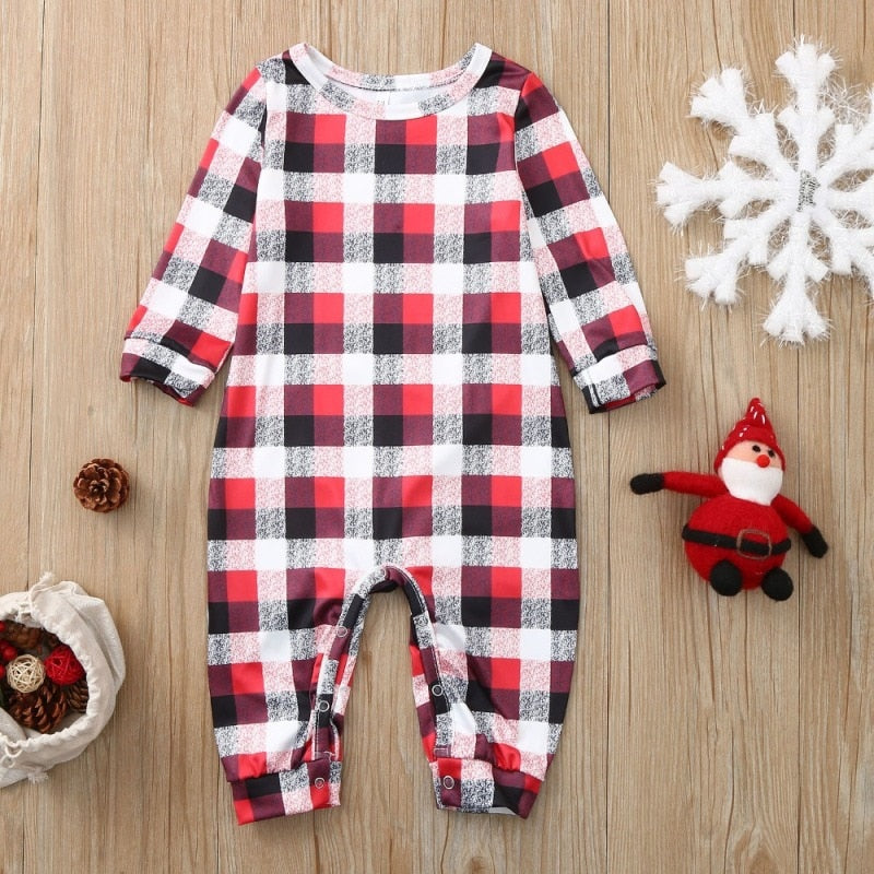 White Rudolph Family Christmas Pajamas Top + Pants