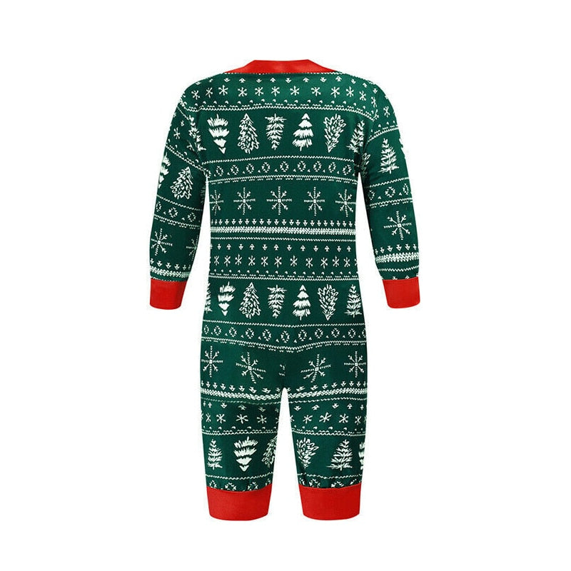 Green Christmas Family Matching Pajamas Onesie