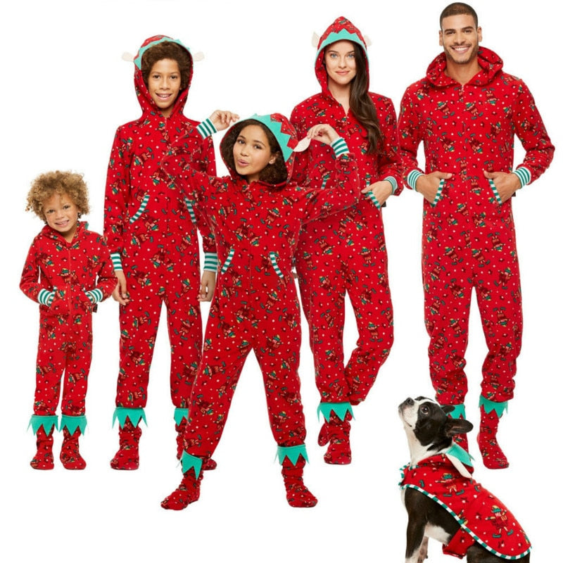 Red Family Matching Christmas Pajamas / Onesie