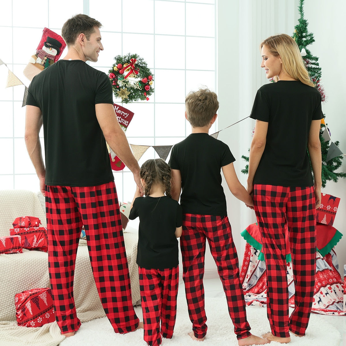 Black & Red Christmas Pajamas