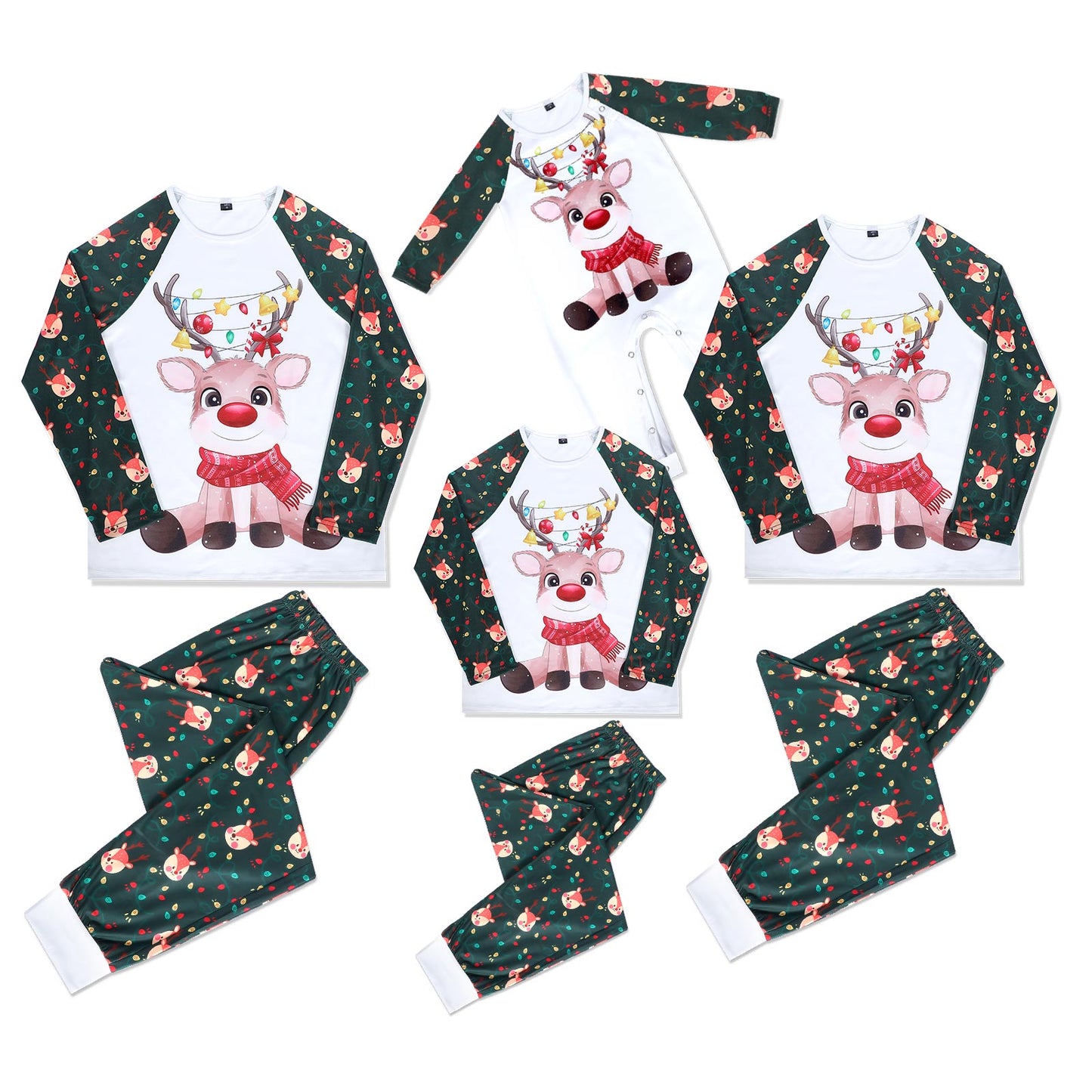 Christmas Family Pajamas Set Cotton Comfortable