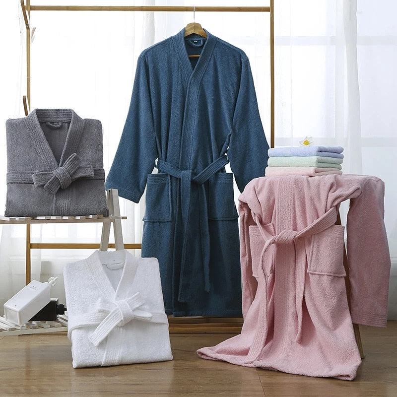 100% Cotton Women Bathrobe