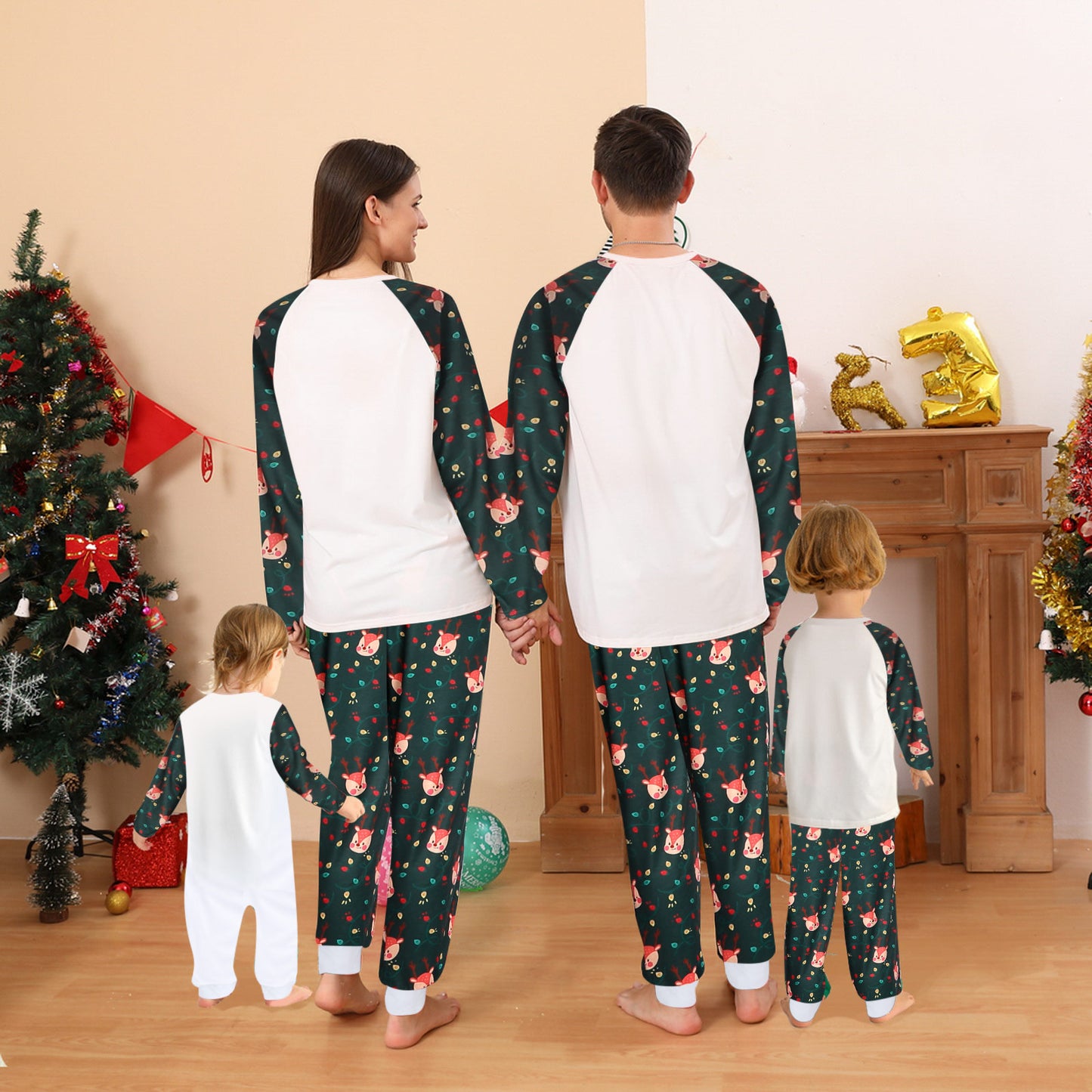 Christmas Family Pajamas Set Cotton Comfortable