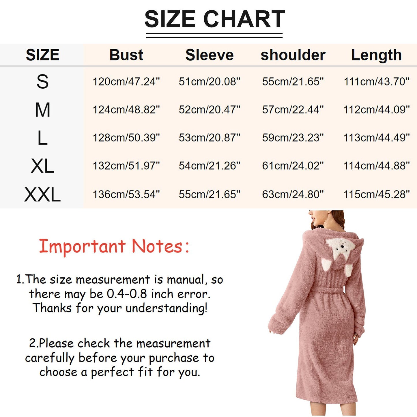 Cute Rabbit Ear Hooded Women Bathrobe