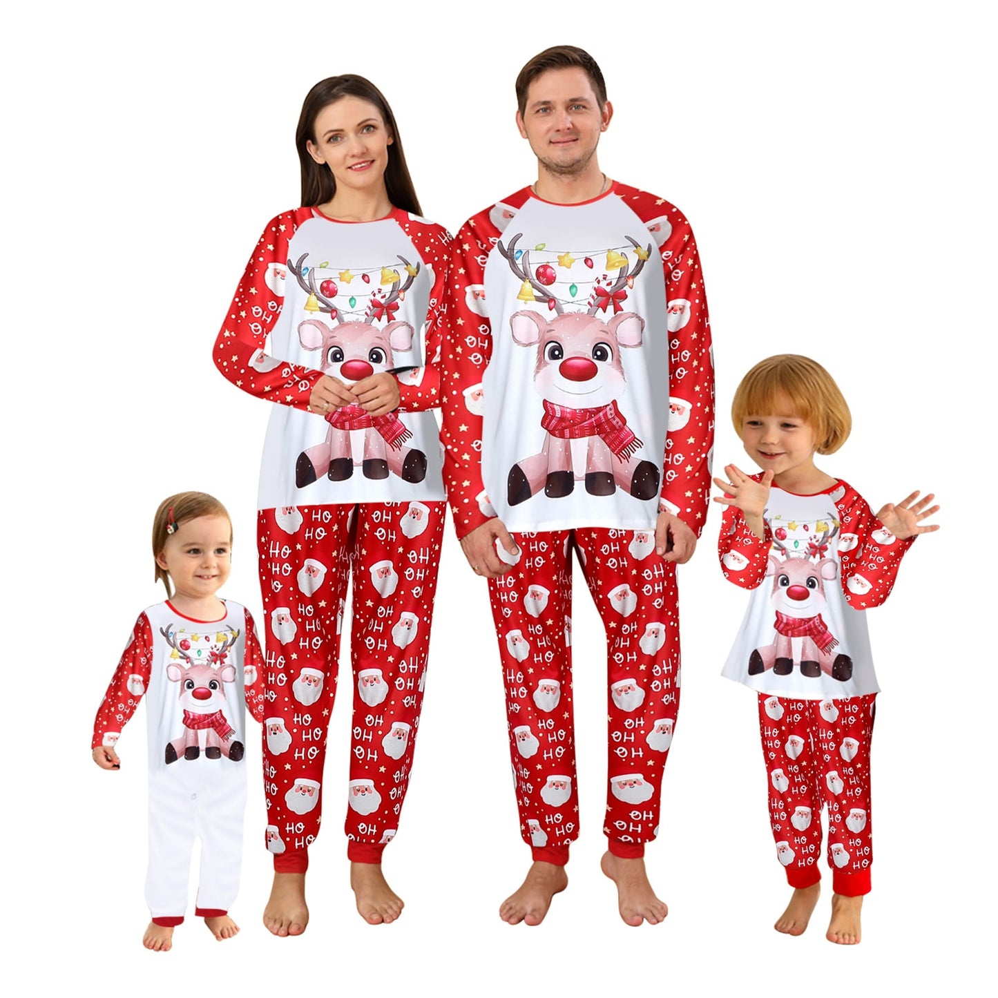 Christmas Family Pajamas Set Cotton Comfortable